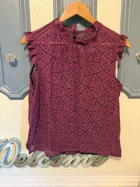 Lollys Laundry Copenhagen Lace Mock Neck Top